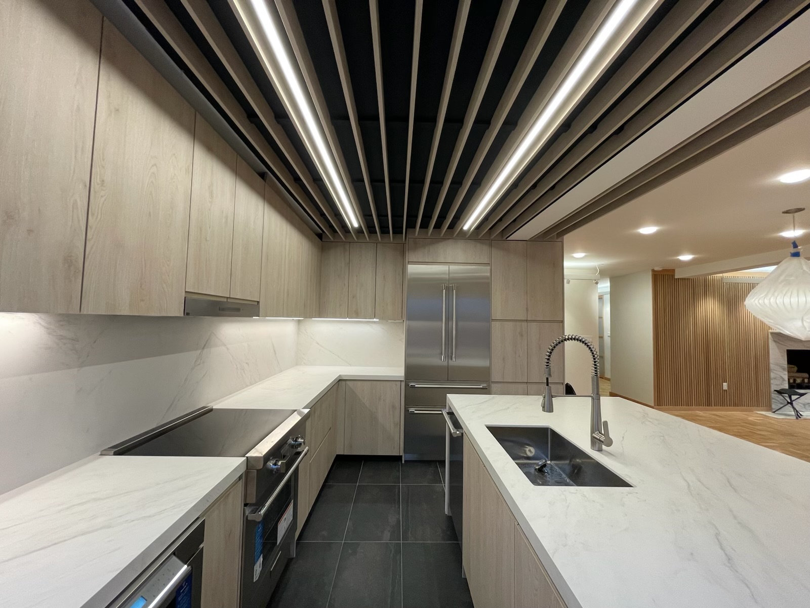 Bronxville luxury kitchen with marble island