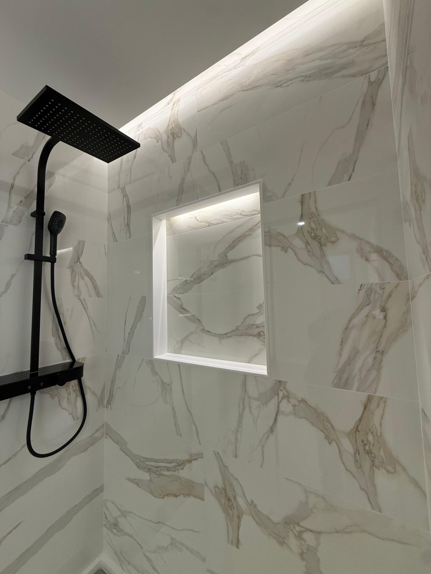 Spa-inspired marble bathroom